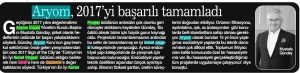 Aryom 2017’yi Başarılı Tamamladı