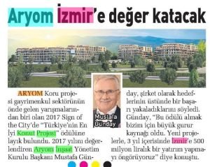 Aryom İzmir'e Değer Katacak