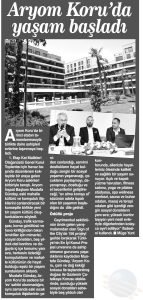 Aryom Koru'da Yaşam Başladı