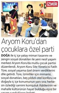 Aryom Koru'dan Çocuklara Özel Parti