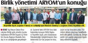 Birlik Yönetimi Aryom’un Konuğu