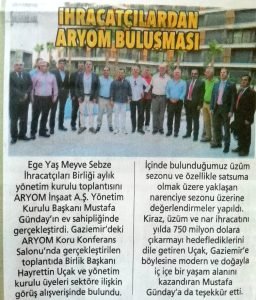 İhracatçılardan Aryom Buluşması
