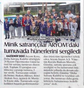 Minik Sanatçılar Aryom’Daki Turnuvada Hünerlerini Sergiledi